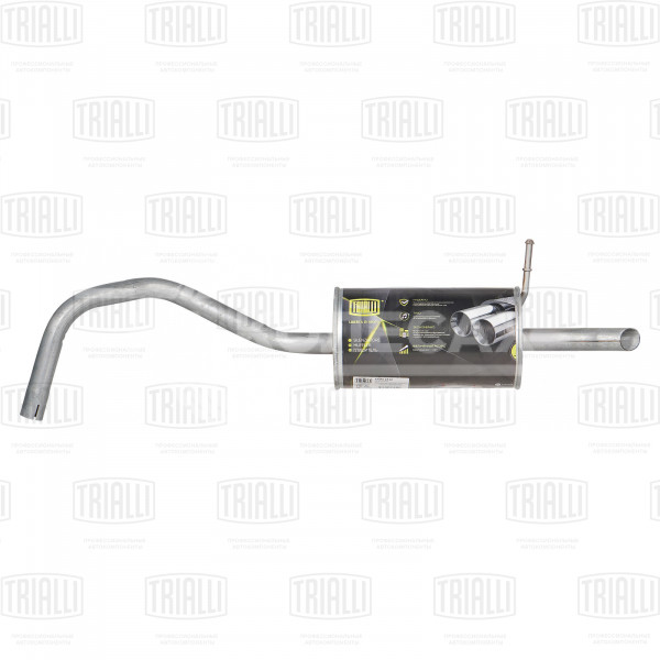 Глушитель для автомобилей VW Fox (03-) основной (алюминизированная сталь)