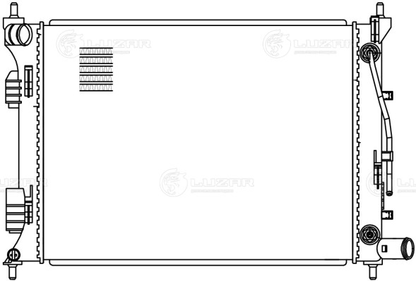 Радиатор охлаждения для автомобилей Solaris (10-)/Rio (10-) 6AT (паяный)