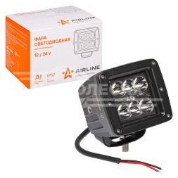 Фара светодиодная квадратная 6LED, направленный свет, 18Вт, 82х75х75мм, 12/24В