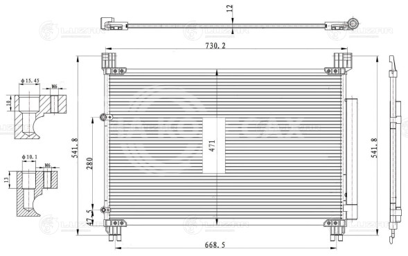 Радиатор кондиционера для автомобилей RX (15-) 3.5i