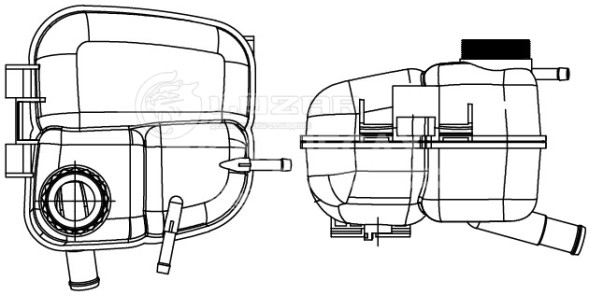 Бачок расширительный охл. жидкости для автомобилей Astra G (98-)/Zafira G (98-)