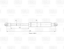 Амортизатор (упор) крышки багажника для автомобиля Peugeot 208 (12-)