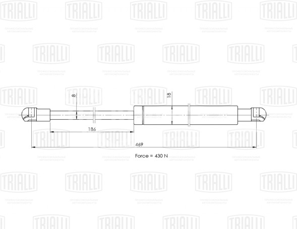 Амортизатор (упор) крышки багажника для автомобиля Peugeot 208 (12-)