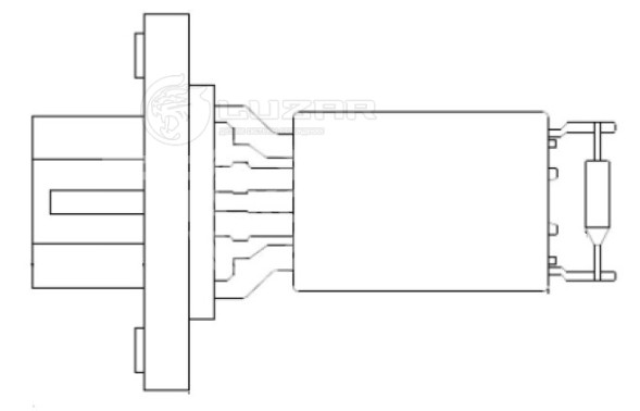 Резистор электровентилятора отопителя для автомобилей Ford Focus II (05-)/Mondeo IV (07-)