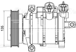 Компрессор кондиционера для автомобилей Jeep Grand Cherokee IV (WK2) (10-) 3.0D