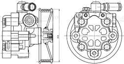 Насос ГУР для автомобилей Chevrolet Captiva (06-)/Opel Antara (06-) 2.2D
