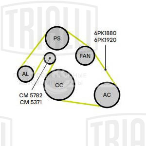 Ролик приводного ремня для автомобилей Audi A6 (97-)/A6 (04-) 3.0i с натяжным механизмом