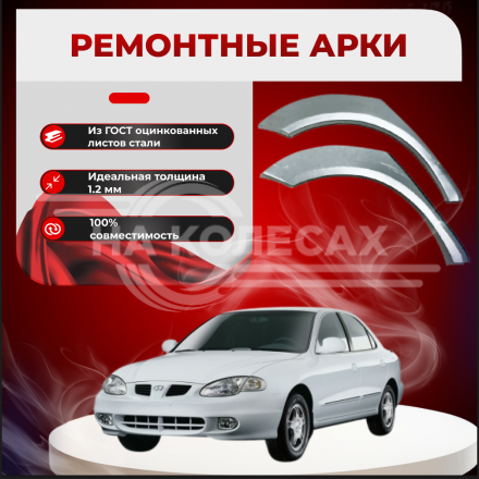 Ремонтные задние арки Hyundai Lantra 2 (седан, универсал)