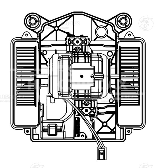 Электровентилятор отопителя для автомобилей Mercedes-Benz S (W222) (13-) (в сборе с кожухом)