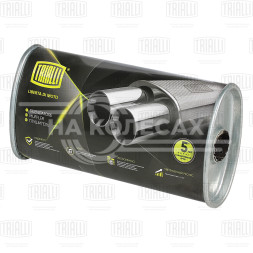 Глушитель универсальный (овальный) 97х171, L=330, d=42 (алюминизированная сталь)