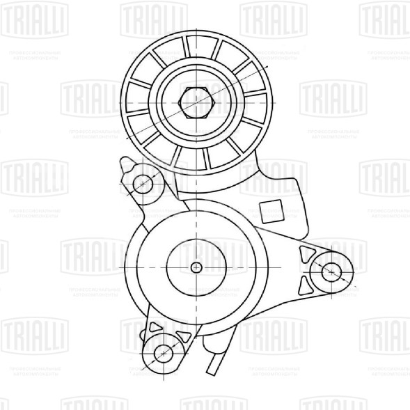 Ролик приводного ремня для автомобилей Peugeot 307 (00-) 1.8i/2.0i/2.2i [EW7A; EW10A; EW12A] (с натяжным механизмом)
