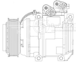 Компрессор кондиционера для автомобилей Sorento (02-) 2.5CRDi