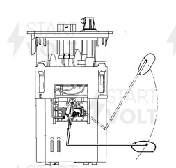 Модуль топливного насоса для автомобилей Nissan Almera Classic B10 (06-) 1.6i (без термистора)