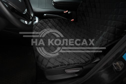 Накидка из искусственного меха, черная с коротким ворсом, на переднее сиденье, 1 шт.