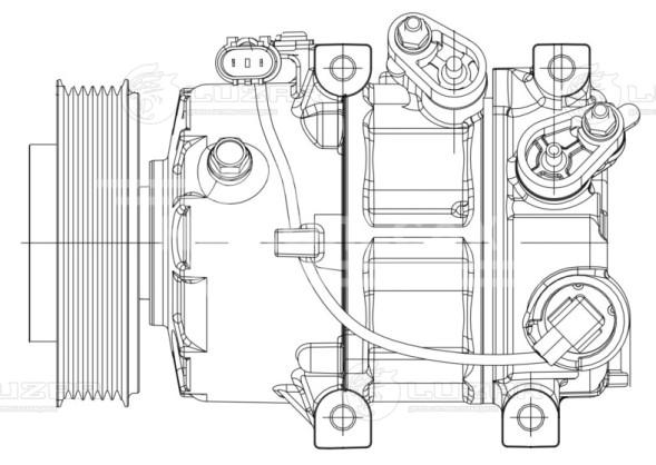 Компрессор кондиционера для автомобилей Optima III (11-)/Sonata IV (10-) 2.0i/2.4i