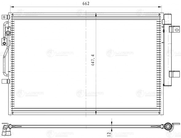 Радиатор кондиц. для автомобилей Chery Tiggo 8 Pro (21-)/Omoda C5 (22-)