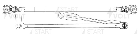 Трапеция стеклоочистителя для автомобилей Ford Transit (13-)