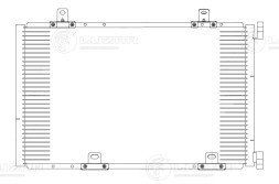 Радиатор кондиционера для автомобилей ВАЗ 2123 Chevrolet Niva (02-) (без ресивера, 4 кронштейна)