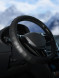 Оплетка на руль, перфорированная кожа, ребристая, черная, 37-39 см/М