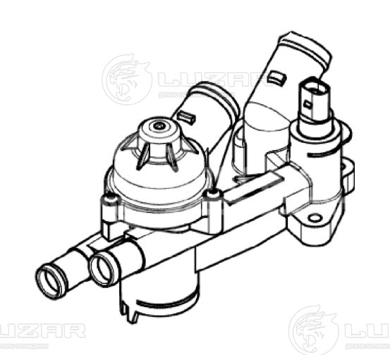 Термостат для автомобилей Skoda Fabia I (99-)/Fabia II (07-) 1.2i (с корпусом)