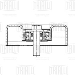 Ролик приводного ремня для автомобилей Ford Mondeo I (93-)/Mondeo II (96-) 1.6i/1.8i/2.0i (опорный)