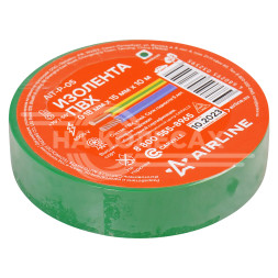 Изолента ПВХ, зеленая, 15 мм*10 м