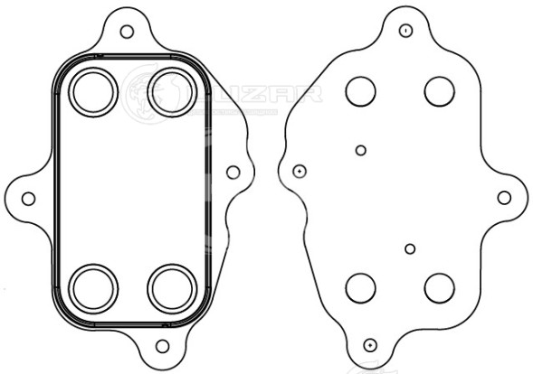 Радиатор масляный для автомобилей Kyron (05-)/Actyon (05-)/Actyon Sports (05-)/Rexton (02-)