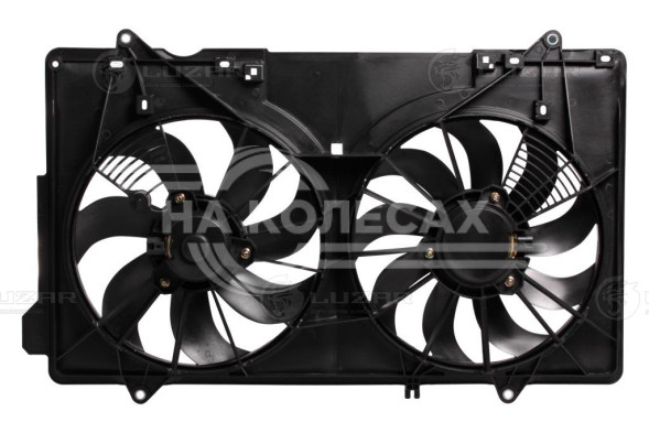 Электровентилятор охлаждения для автомобилей Mazda CX-5 (12-) 2.0i/2.5i (2 вент.) (c кожухом)