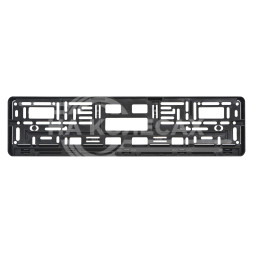 Рамка под  номерной знак &quot;Russia&quot;, рельефная, с нижней запорной планкой, черная