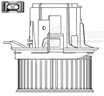 Электровентилятор отопителя для автомобилей Mercedes-Benz C (W204) (07-)/E (W212) (09-) (круглые контакты)