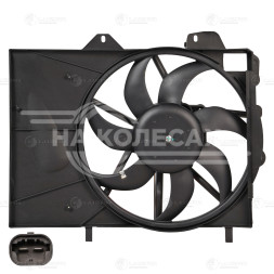 Электровентилятор охлаждения для автомобилей Peugeot 207 (06-)/Citroen C3 (02-)/C3 Picasso (08-) A/C+ (с кожухом)