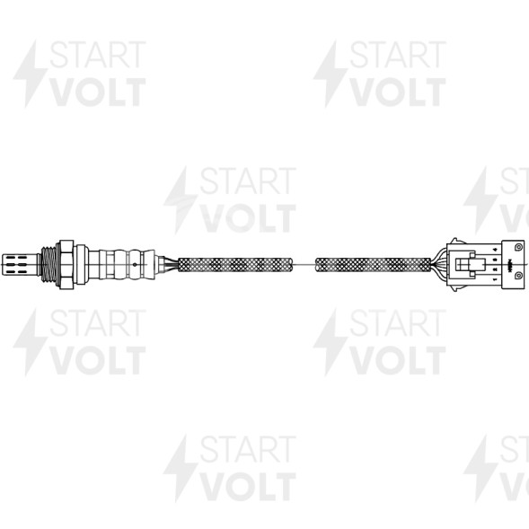 Датчик кислорода для автомобилей Peugeot 206 (98-)/Citroen Berlingo (96-) 1.4i до катализатора 410 мм