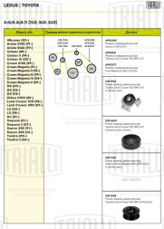 Ролик привод. ремня для автомобилей Toyota Land Cruiser 100 (98-) 4.7i (опорный)
