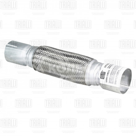 Переходник 55/60 L=350 под хомут с виброкомпенсатором 55х200 (нержавеющая алюминизированная сталь)
