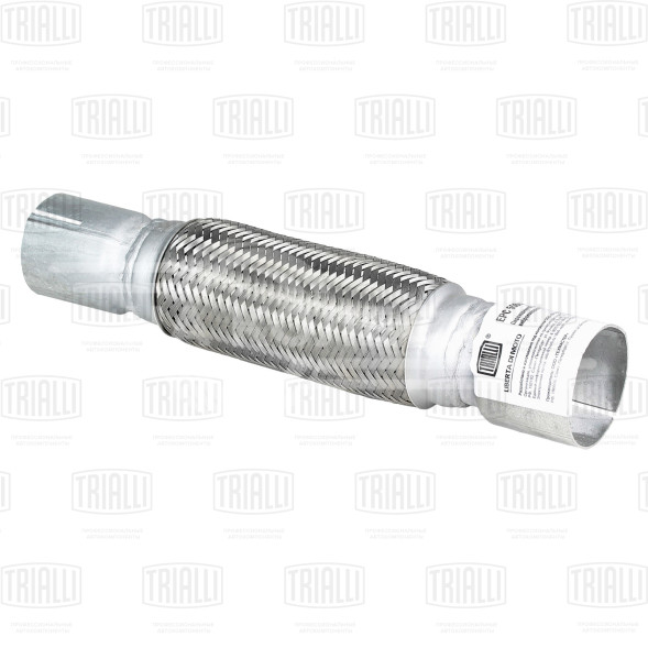 Переходник 55/60 L=350 под хомут с виброкомпенсатором 55х200 (нержавеющая алюминизированная сталь)