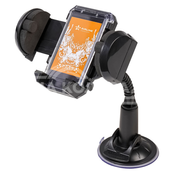 Держатель для телефона/навигатора автомобильный присоска на лобовое стекло на длинной штанге