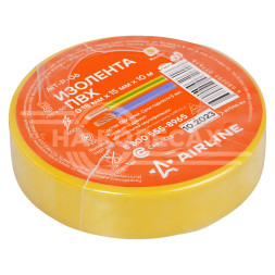 Изолента ПВХ, желтая, 15 мм*10 м