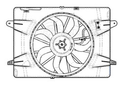 Электровентилятор охлаждения для автомобилей Haval F7/F7x (19-) 1.5T/2.0T (с кожухом)