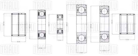 Ремкомплект КПП для автомобилей ГАЗ (до 2003 г.) с шариковыми подшипниками (только подшипники)
