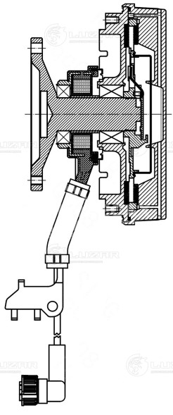 Муфта вязкостная для а/м Mercedes-Benz Actros MP2/MP3 (03-) (электронное управление, без крыльчатки, 234 мм.) (LMC 1503)