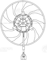 Электровентилятор кондиционера для автомобилей VW Transporter T5 (03-) (без кожуха)