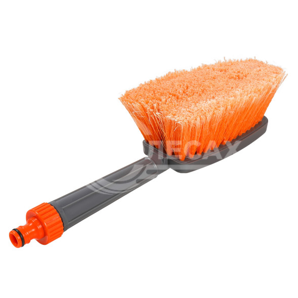 Щетка для мытья с насадкой для шланга, с мягкой распушенной щетиной (33 см)