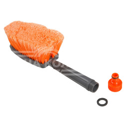 Щетка для мытья с насадкой для шланга, с мягкой распушенной щетиной (33 см)