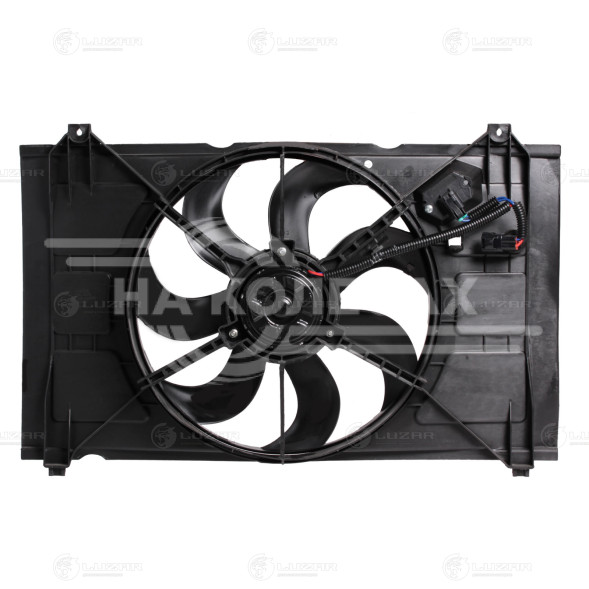 Электровентилятор охлаждения для автомобилей KIA Rio II (05-) (с кожухом)