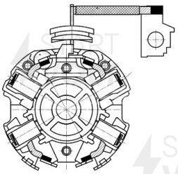 Узел щеточный стартера для автомобилей VAG 80 (86-)/100 (86-) 2.0i