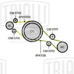 Ролик приводного ремня для автомобилей VW Touareg III (18-) 3.0d [EA897] (опорный правый)