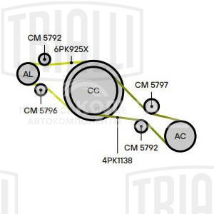 Ролик приводного ремня для автомобилей VW Touareg III (18-) 3.0d [EA897] (опорный правый)