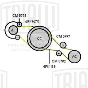 Ролик приводного ремня для автомобилей VW Touareg III (18-) 3.0d [EA897] (опорный правый)