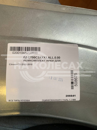 Ремонтные задние арки Citroen C3 1 (FC / FN)