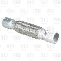 Переходник 60/60 L=350 под хомут с виброкомпенсатором 55х200 (нержавеющая алюминизированная сталь)